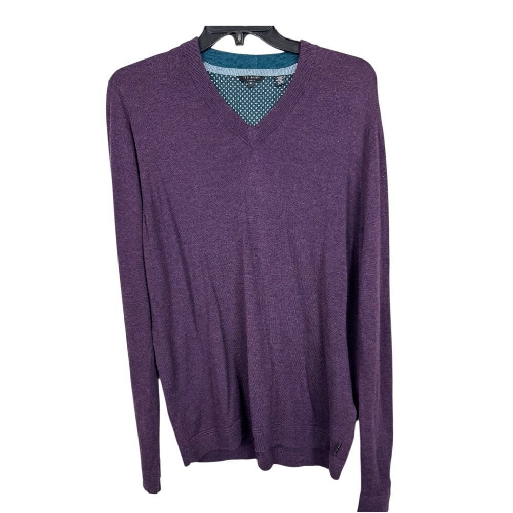 Ted Baker London wool cashmere silk V Neck Sweater 5/L